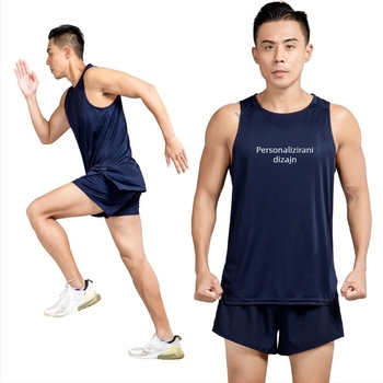 Muška sportska vestа — poliester, brzo sušenje, bez rukava, za trčanje, ljeto