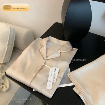 Ženski pijama set od mulberry svile, inspiriran zvijezdama, za proljeće i ljeto, luksuzno i udobno kućno odijevanje.
