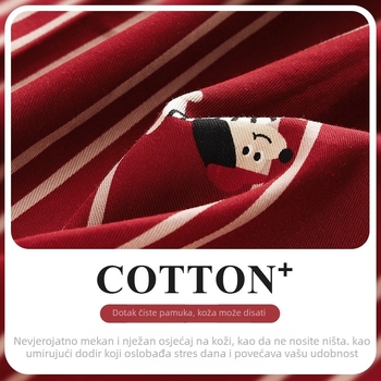 Set pidžama za parove, 100% pamuk, V-izrez, dugi rukavi, dugi hlače, za kućnu upotrebu