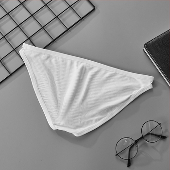 Gtopx Man Muške prozračne rebraste gaćice s U-Convex džepom, Viskozni materijal, niski struk