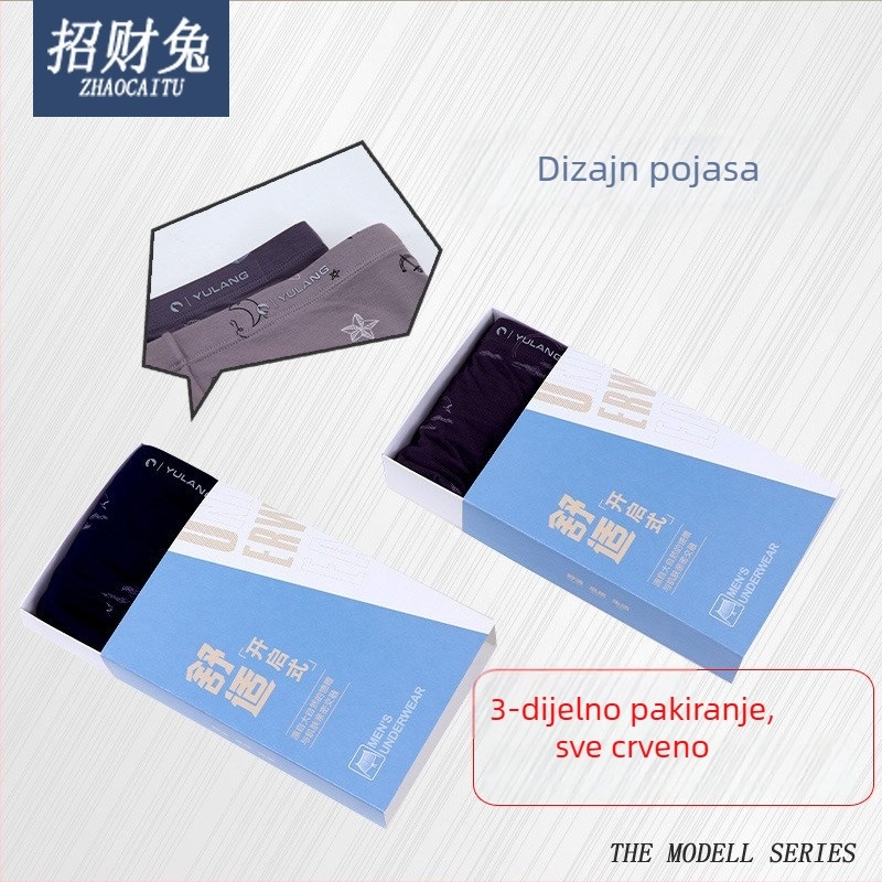 Muške bokserice od modalnog pamuka, tri pakiranja, prozračne, velika veličina, udoban kroj