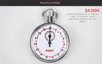 Mehanička štoperica s kućištem od nehrđajućeg čelika, vodootporna, funkcija pauze, minimalna skala 0,1, neto težina 120 g