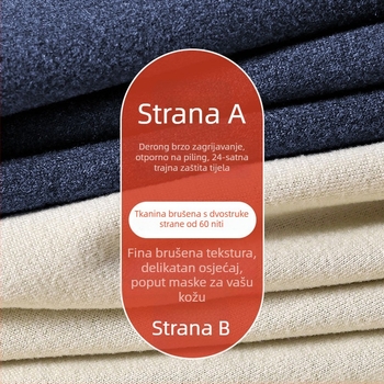 Muški grijani termalni komplet donjeg rublja s dvostrano počesanim materijalom i grijanjem (gornji dio i hlače)