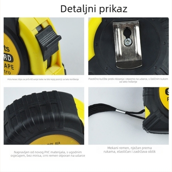 Luban mjerač Henghuo – mjeračka traka za stolariju; širina 19 mm ili 25 mm; metrički/imperijalni sustav; za vrata, prozore i namještaj