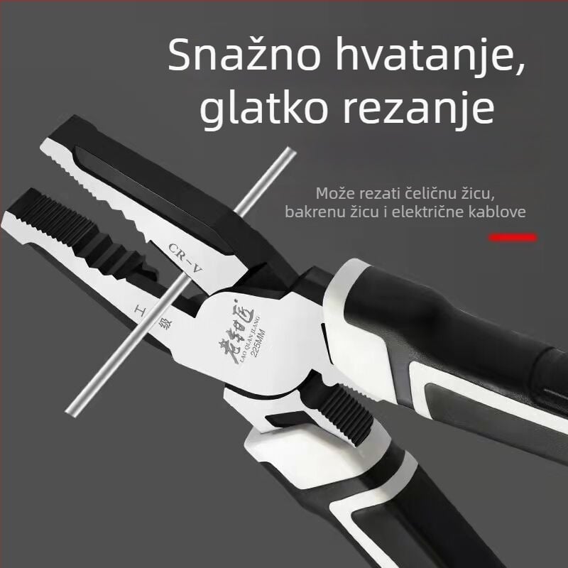 Električarske kliješta, višenamjenske ekscentrične kliješta, promjer reza 8 mm, duljina glave kliješta 105 mm, serija Old plier