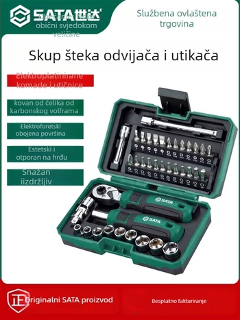 Shida set šrafcigera s klikom 71-80 dijelova za kućnu upotrebu, uz ključ, utore i bitove