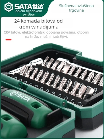 Shida set šrafcigera s klikom 71-80 dijelova za kućnu upotrebu, uz ključ, utore i bitove