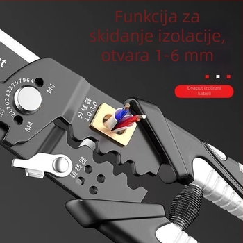 ONO 25-u-1 Višenamjenske kliješte za skidanje izolacije, krimpanje, rezanje i navijanje žica – alat električara u njemačkom stilu