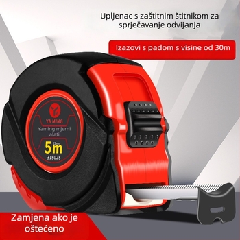 Nehrđajuća čelična mjerna traka s plastičnim premazom, za stolariju, metrički standard