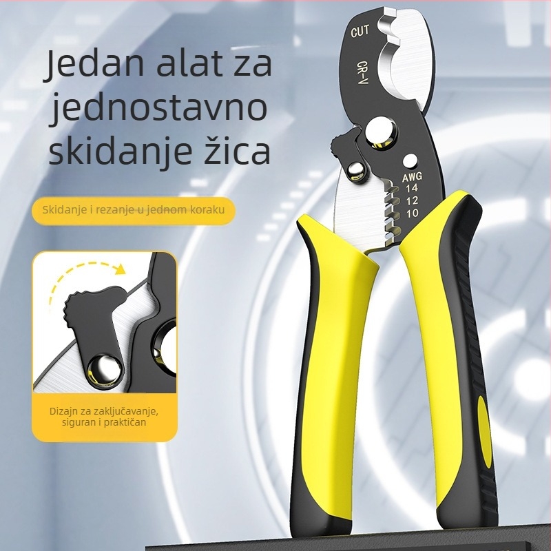 Klešta za skidanje izolacije kablova, 8 inča