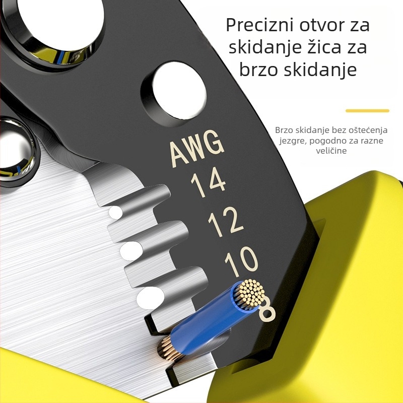 Klešta za skidanje izolacije kablova, 8 inča