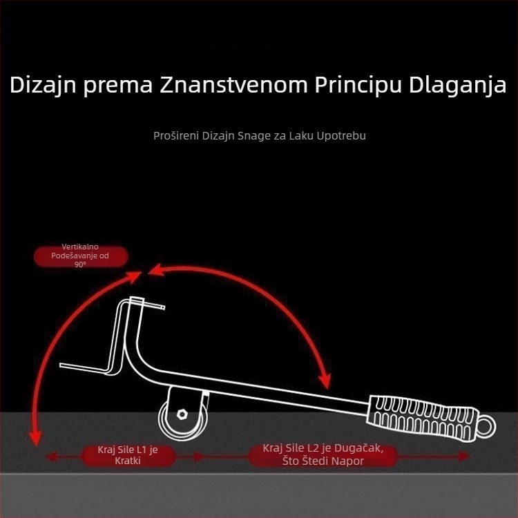 5-dijelni set alata za premještanje teških predmeta – kućna upotreba, demontažni alati