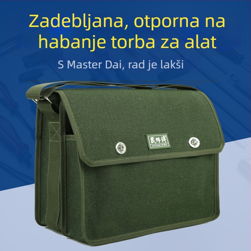 Velika platnena torba za alate za hardver i vodovod, debela, višenamjenska torba za popravke