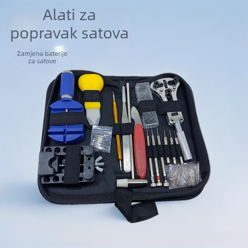 147-dijelni set alata za popravak satova, od željeza, namijenjen popravku satova, kućna upotreba, prema nacionalnom standardu