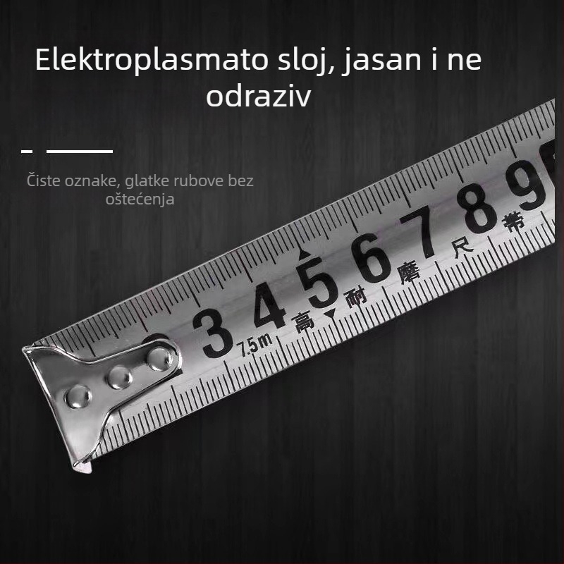 Mjerna traka od nehrđajućeg čelika s automatskim izvlakom, otporna na habanje i padove, kućište