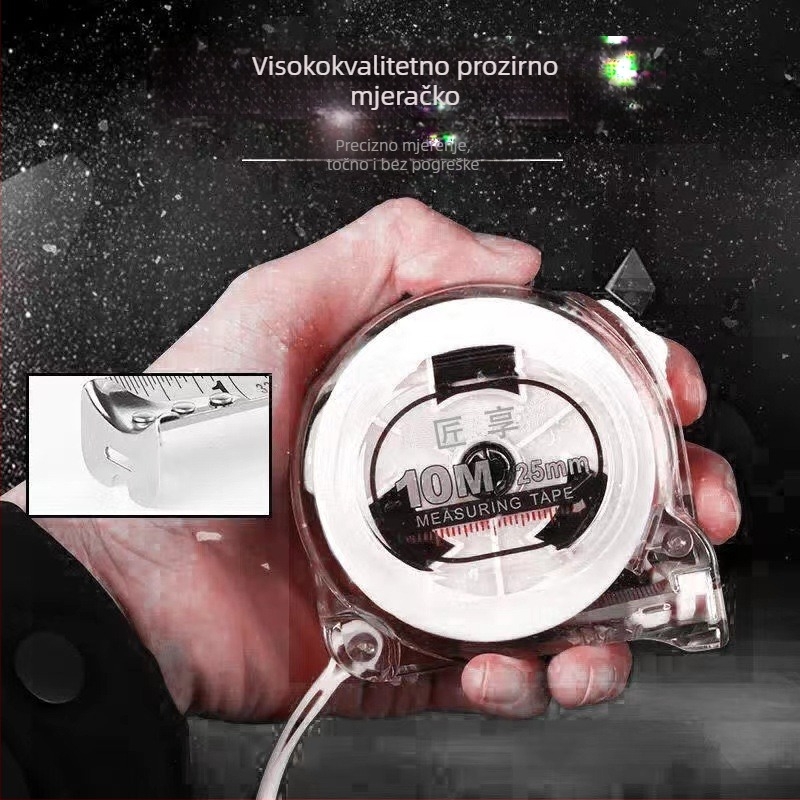 Mjerna traka od nehrđajućeg čelika s automatskim izvlakom, otporna na habanje i padove, kućište