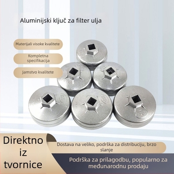 Bos aluminijski ključ za uljni filter, tip kapa i tip zdjela, set za popravak automobila