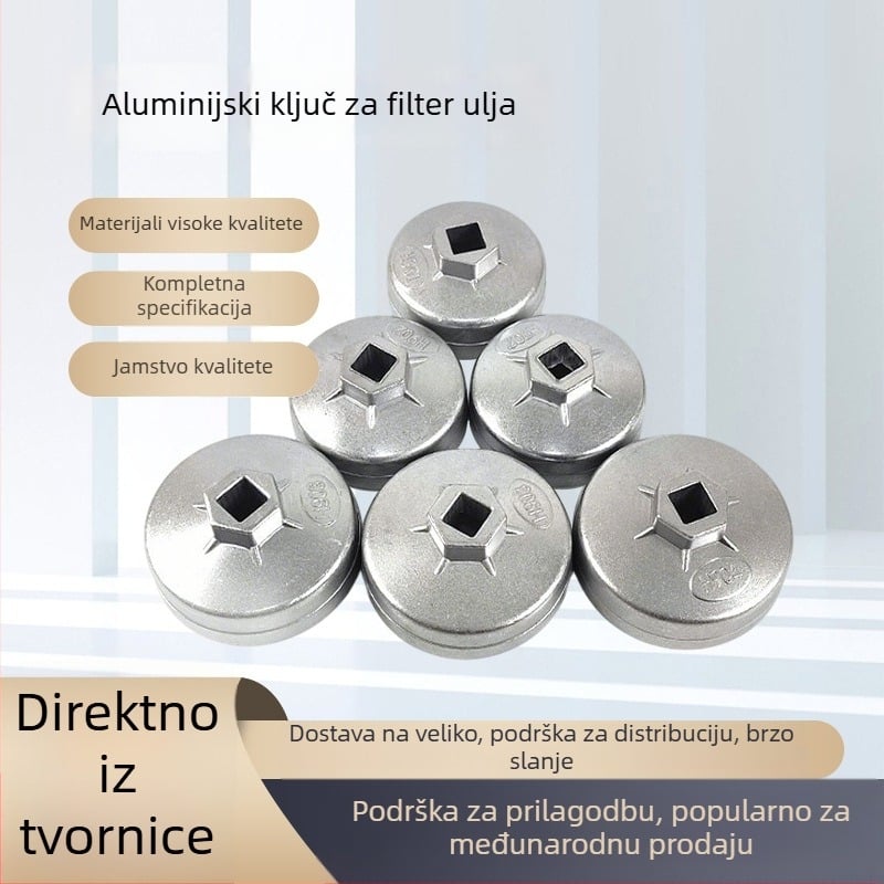 Bos aluminijski ključ za uljni filter, tip kapa i tip zdjela, set za popravak automobila