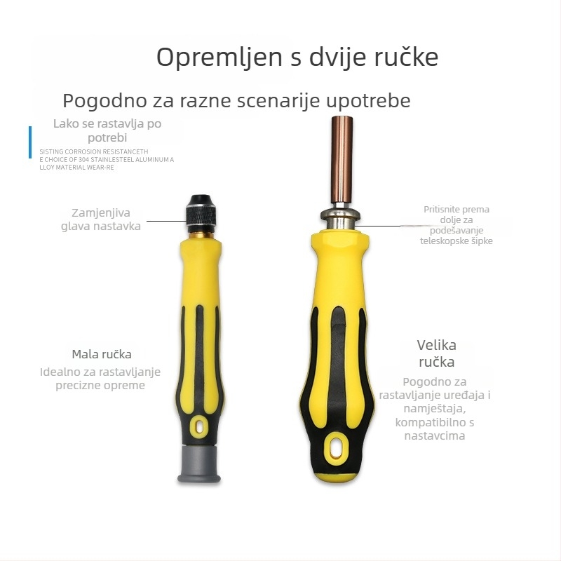 Prilagođeni 70-u-1 višenamjenski set odvijača s preciznim bitovima, jakim magnetom i zaštitom od ispadanja, ručni alati za popravke