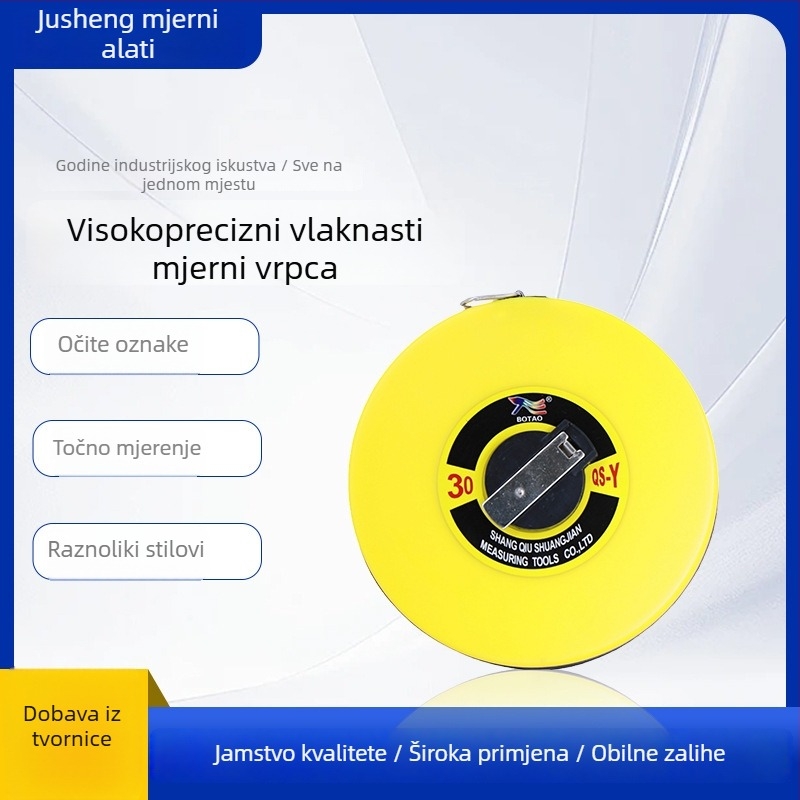 Ručna okretna mjerača traka s vlaknastim staklom i čeličnim mjernim trakom, vodootporna i otporna na padanje — Botao Caihong