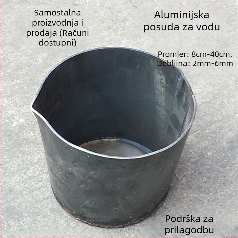 Željezna lopatica za šlaku za lijevanje — promjer 8–26 cm, kapacitet 0,25–17 kg, debljina 2–3 mm, pribor za strojeve za lijevanje