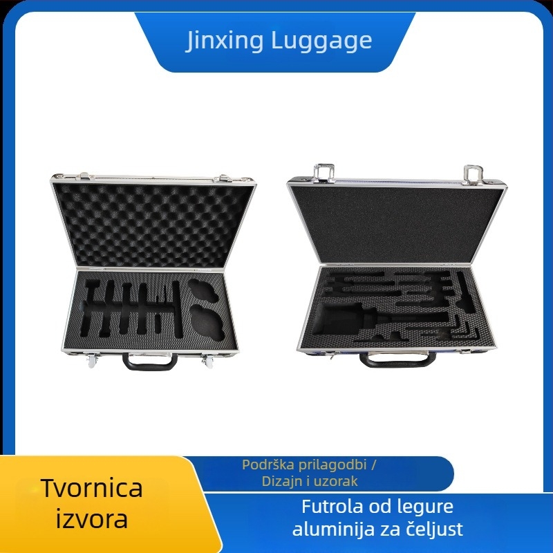 Aluminijska kutija za alate s kaliperom i noževima, prijenosna višenamjenska kutija
