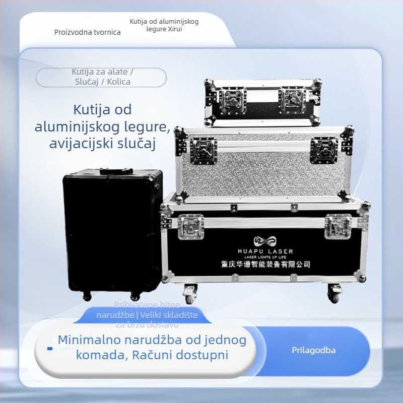 Prilagođena aluminijska let kutija za alate i opremu, EVA obloga, protupožarna ploča i aluminijski okvir
