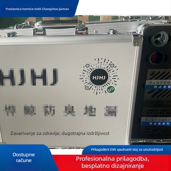 Kutija za alat od aluminijske legure s EVA unutrašnjom oblogom, ojačani okvir, nosivost 120 kg, težina 5 kg