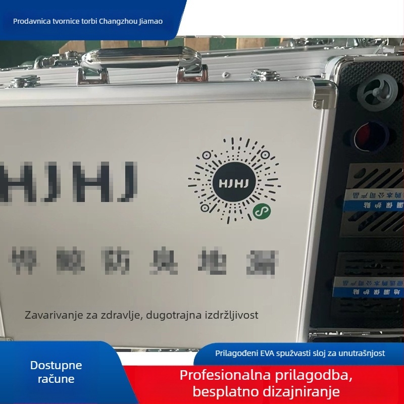 Kutija za alat od aluminijske legure s EVA unutrašnjom oblogom, ojačani okvir, nosivost 120 kg, težina 5 kg