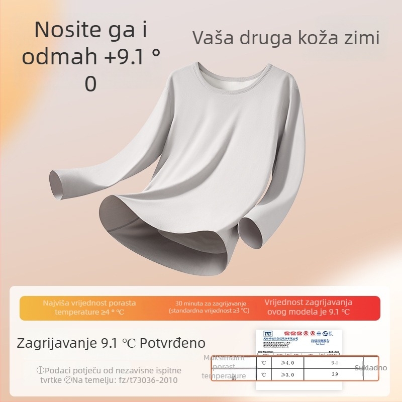 Muške debeli termalni donji rublje s vunenim umetkom i samostalnim grijanjem