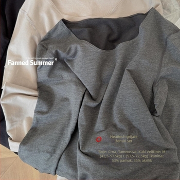 Heattech Terimni flis donji set, Antistatički, Anti-Pilling, Prozračan, Zadržava toplinu; Akrilna vlakna 35% vanjski sloj i 35% podstava, 180 g/m2, Jednoslojni