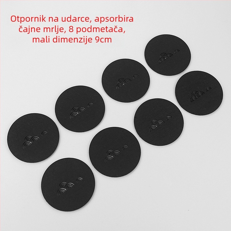 Kružna filc podmetač za čajnu ceremoniju, toplinska izolacija, protuklizna i upijajuća