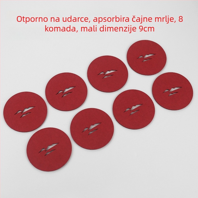Kružna filc podmetač za čajnu ceremoniju, toplinska izolacija, protuklizna i upijajuća