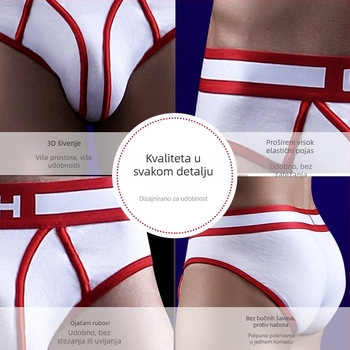 Muške gaćice od pamuka, pletene, srednji struk, 95–100% pamuka