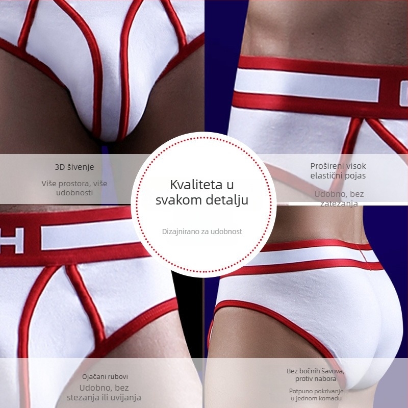 Muške gaćice od pamuka, pletene, srednji struk, 95–100% pamuka