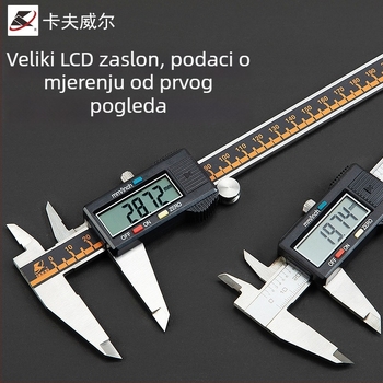 Kraftwell Vernier mjerač s digitalnim zaslonom, nehrđajući čelik
