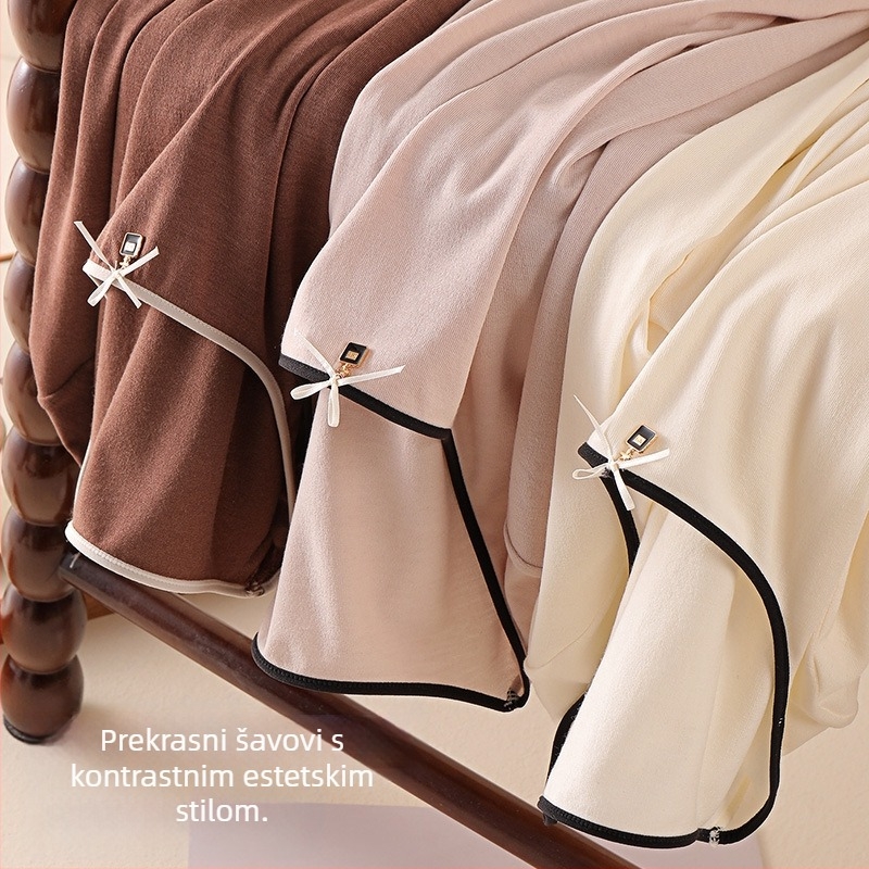 Ženski modalni termalni komplet – bezšivni oblikovani, debeo 201-250 g/m², flekse podstava, dugi rukav + dugi hlače, bazni sloj, jesen-zima