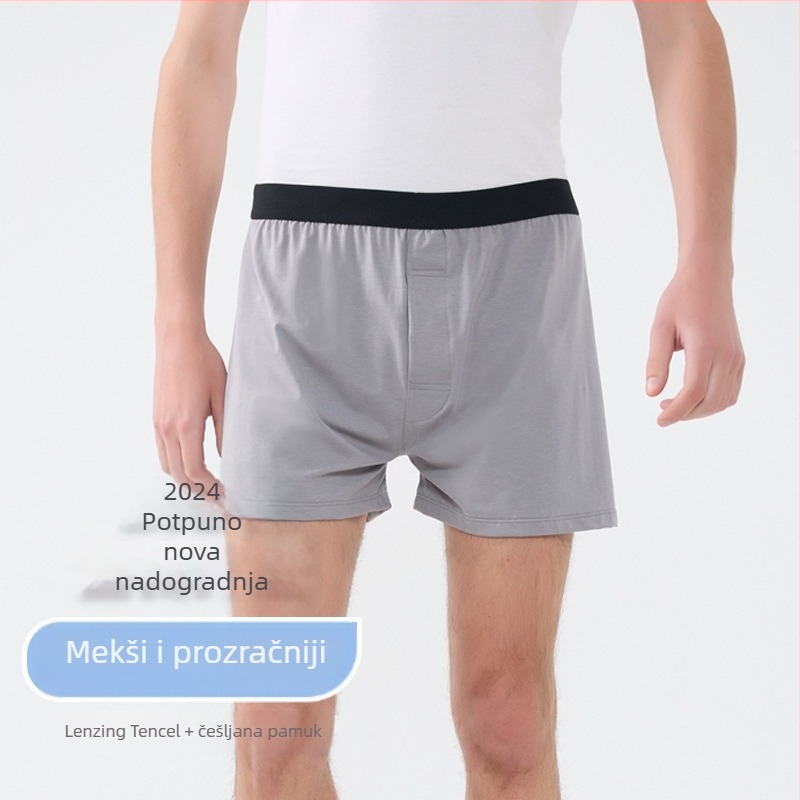Muške bokserice od Lanjing Tencel tkanine, pamukom podstavljena podstava, prozračan, srednji pojas, 41–50D pređa