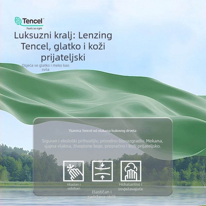 Muške bokserice od Lanjing Tencel tkanine, pamukom podstavljena podstava, prozračan, srednji pojas, 41–50D pređa