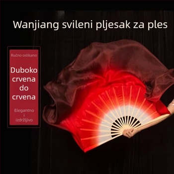 Yangge plesni fan – dvostrani svilen rekvizit, Brand Unique; Dostupno u skladištu; Ljeto 2021