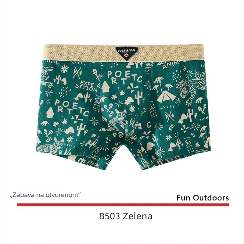 Muške bokserice od pamuka – sportske, brzo suše, prozračne, antibakterijske; pamuk 90–95%; pleteni materijal; srednji pojas; jednobojne.