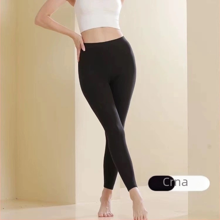 Ženske termalne tajice od vune, visoki struk, dvostruki sloj, jaka toplina, elastičnost, anti-piling