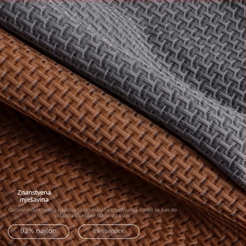 Muške gaćice od najlona s jacquard uzorkom, prozračne, srednji pojas, 90–95% najlona
