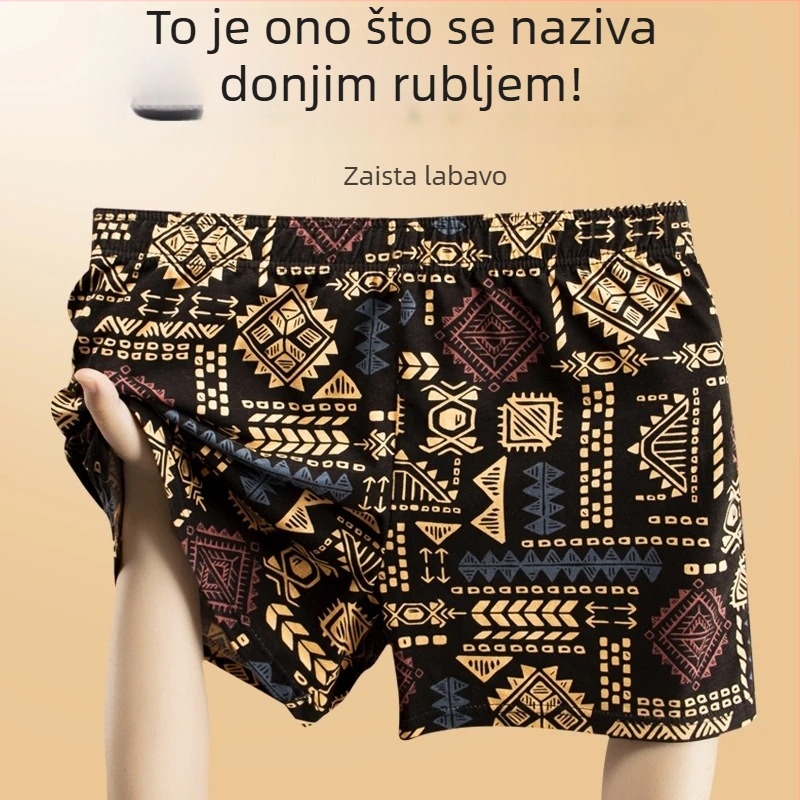 Muške pamučne bokserice, srednji pojas, pletene, prozračne, uzorci: maskirni, cvjetni i gradijentni