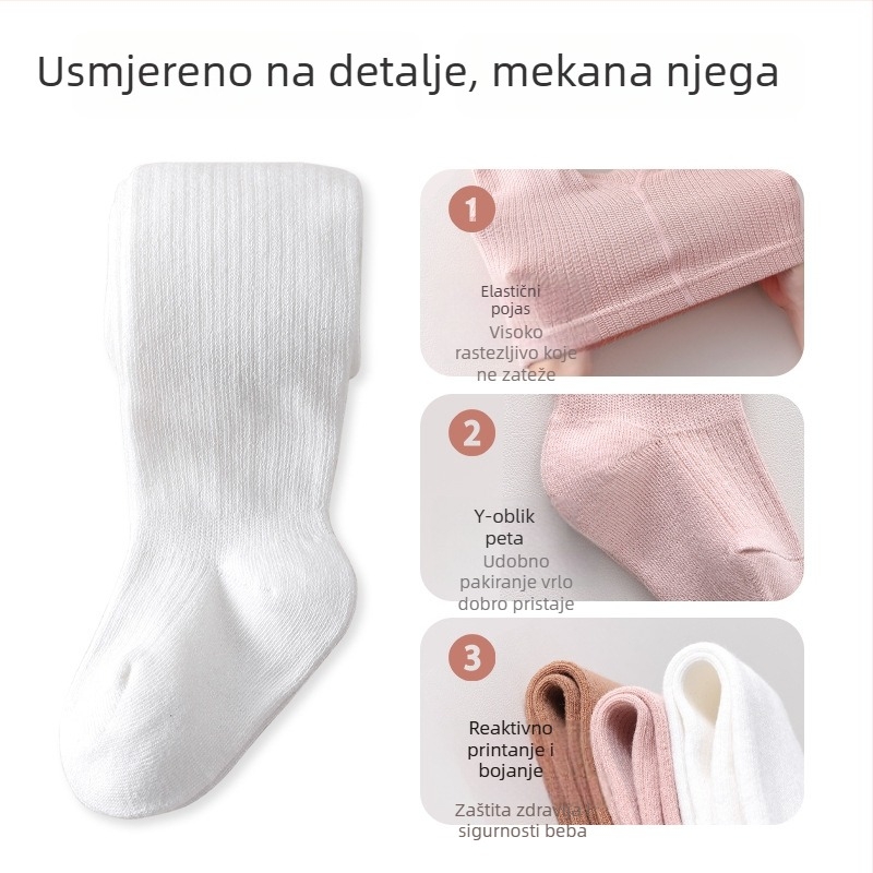 Dječje pamučne legice s visokim strukom, motiv životinja, pune duljine, elastični pojas, za djecu 1–3 godine, proljetno i jesensko, kolekcija jeseni 2025