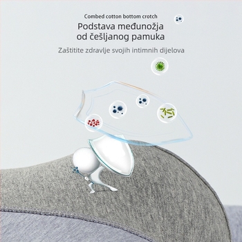 Ljetne muške bokserice od čistog pamuka, srednjeg struka, brzo se suše, koža-prijateljske, antibakterijske