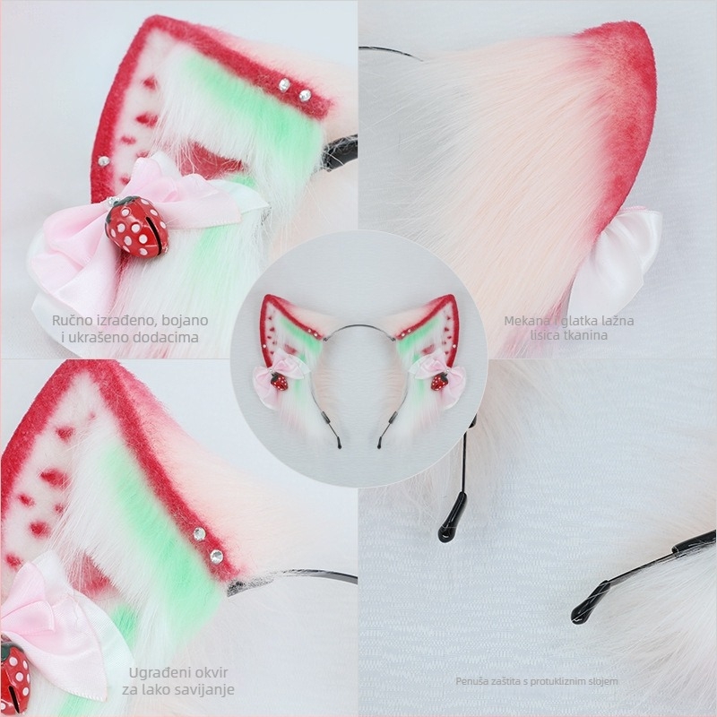 Čelenka s mačjim ušima za Lolita cosplay, plišani dodatak za uši (Brand: Other; Dobavljačka kategorija: Spot goods; Dobna skupina: Odrasli; Godina/Sezona: Proljeće 2025)