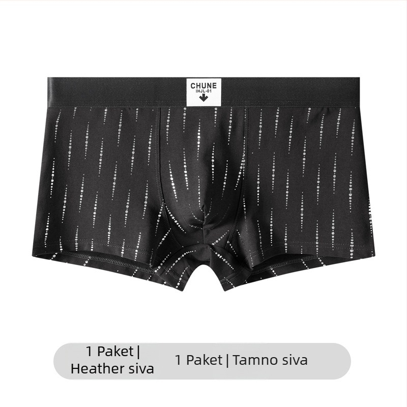 Muške bokserice s srednjim strukom, prozračne pamukaste, pleteni materijal, 90–95% pamuka, podstava prepona od regenerirane celulozne vlaknine