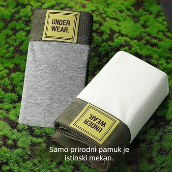 Muške gaćice od pamuka, 10A antibakterijske, prozračne i udobne, srednje visine, boxer briefs, jednobojne ili s kamuflažnim uzorkom
