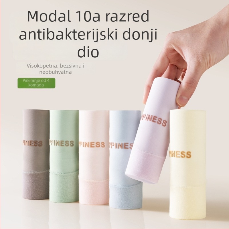 Ženske gaćice od modalnog vlakna s visokim strukom, oblikovanje trbuha, antibakterijske, pamučna podstava, plus veličina, 2025 nova verzija